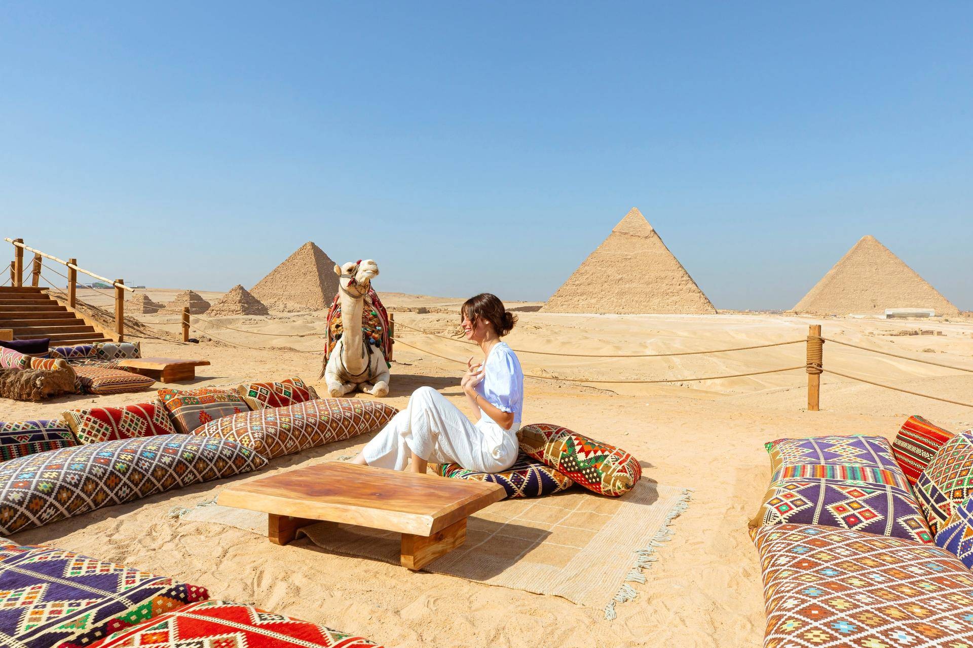 Giza Pyramids from Taba