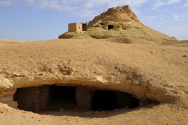 Mountain of the dead in Siwa