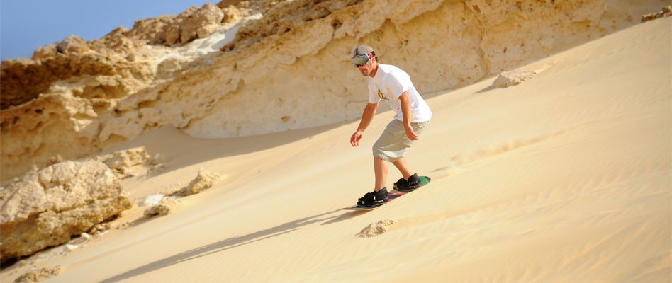 Sandboarding in Siwa