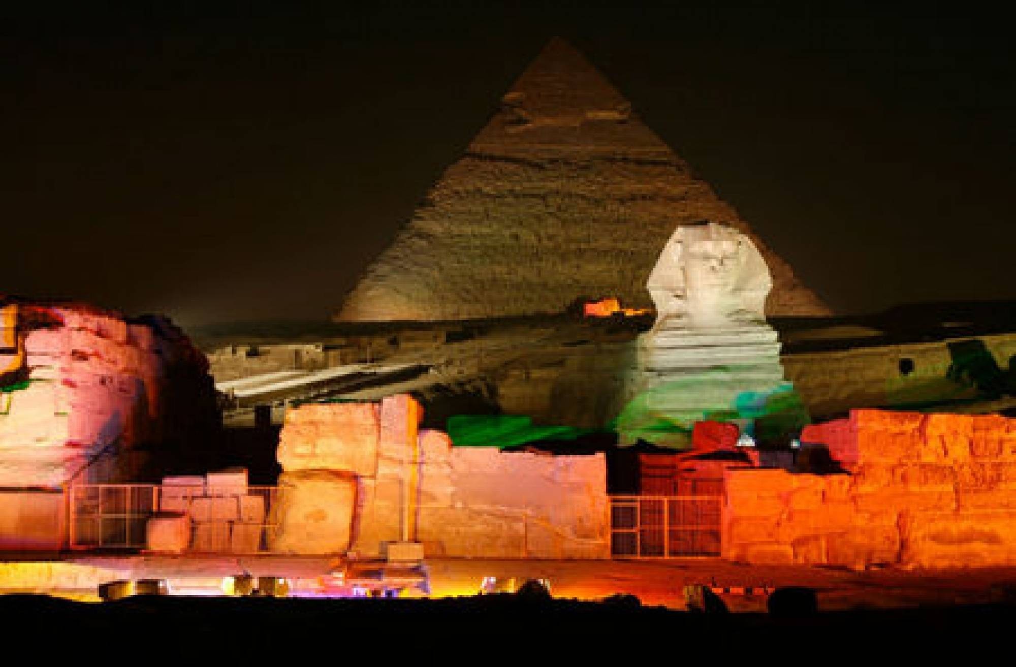 Sound And Light Show At The Giza Pyramids