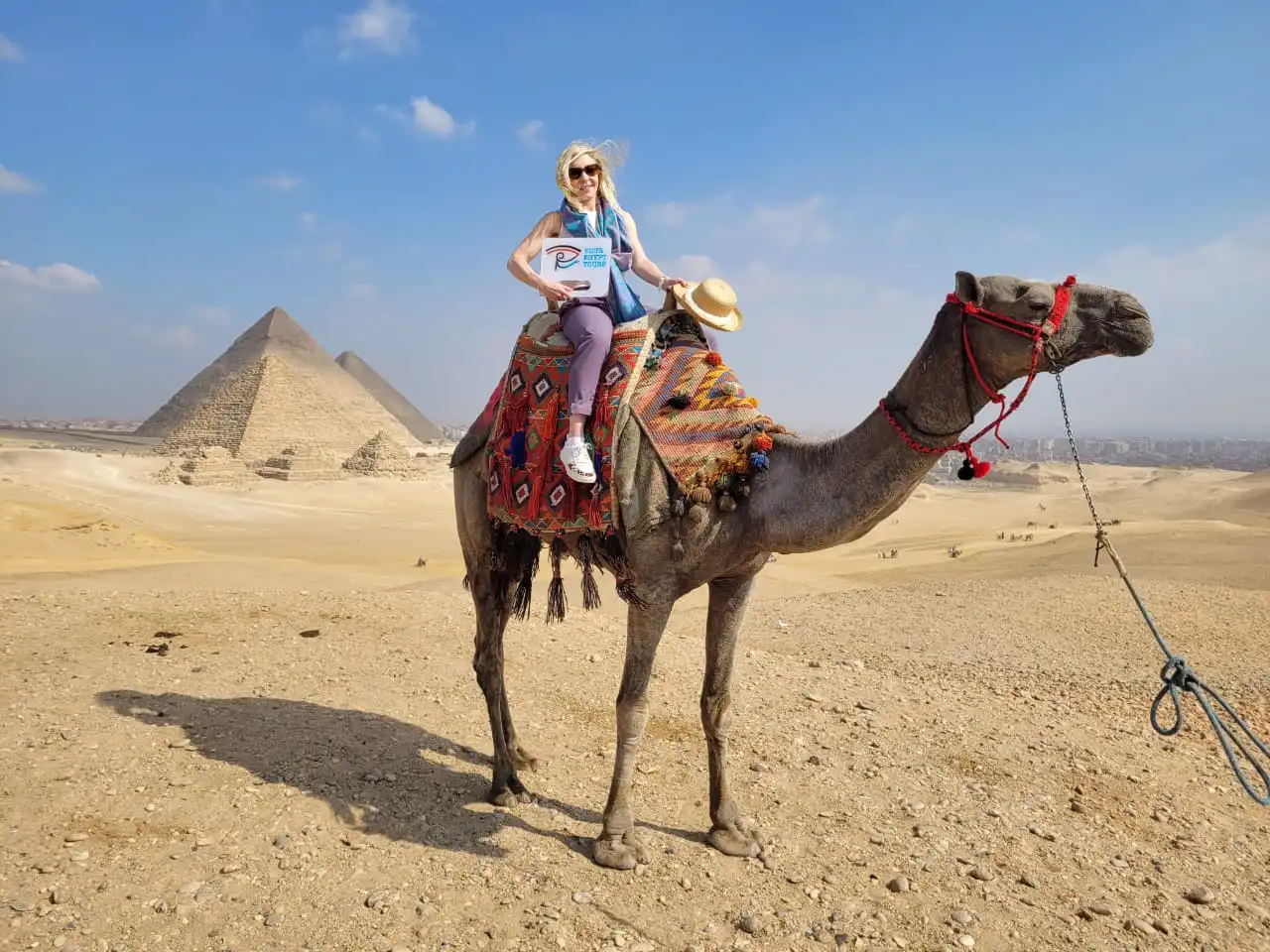 Camel and Giza Pyramids