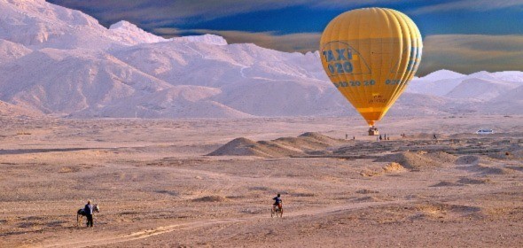 Hot Air Balloon Flight Over Luxor West Bank and Nile River excursion